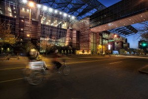 A nighttime view of the Phoenix Convention Center. Photo from City of Phoenix    Speaking of the Convention Center, the expansion of the facility and construction of the 